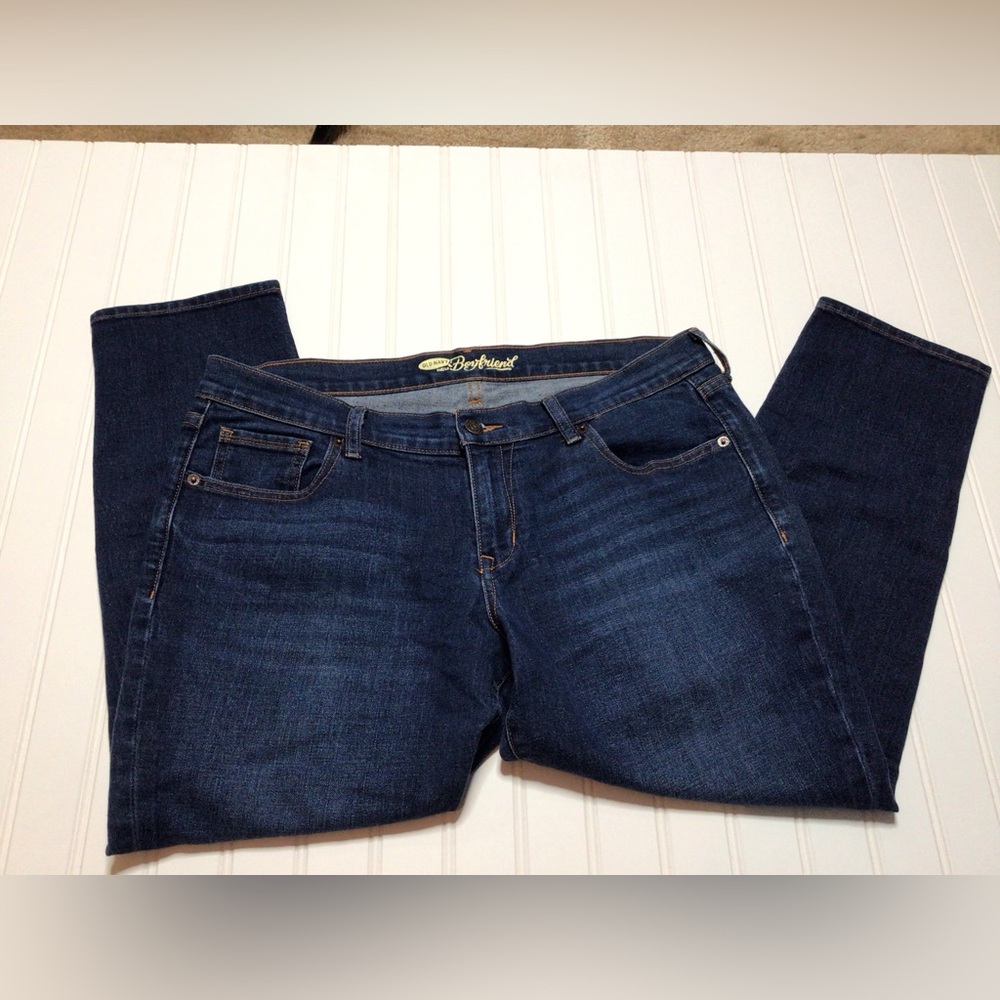 Old Navy Women's 12 Dark Blue boyfriend  Jeans. (0206)